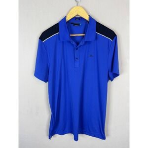 J.Lindeberg  Golf Polo Shirt Mens XL Blue Navy Regular Fit